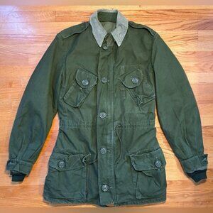 Vintage 70s Military MK 2 Combat Coat Lined Corduroy Collar Small